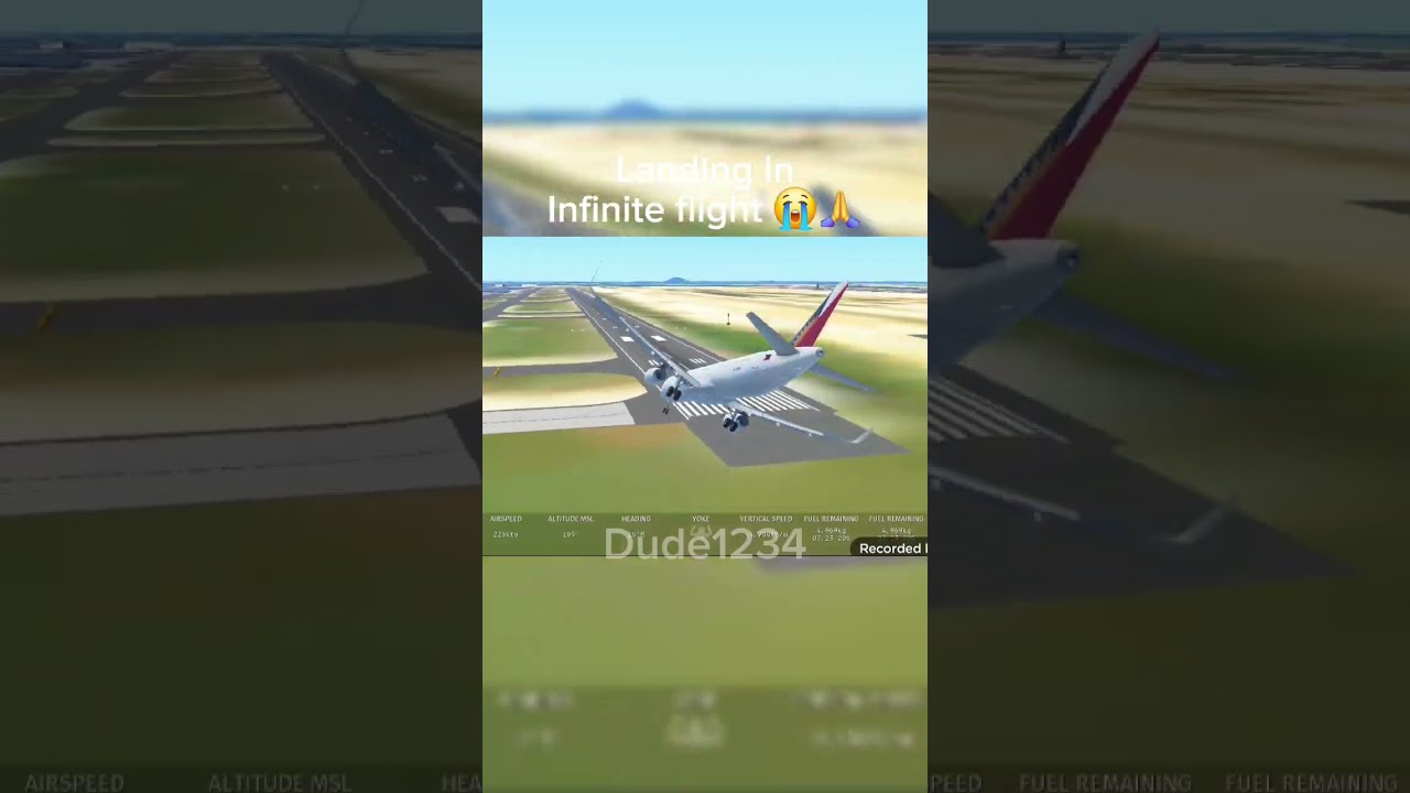 Landing In Infinite Flight Vs RFS Aviation Airplane Rfs Infiniteflight Memes