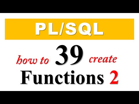 PL/SQL tutorial 39: How To Create PL/SQL Functions in Oracle Database By Manish Sharma