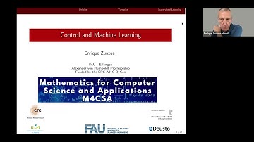 M4CSA E.  Zuazua: Control and Machine Learning