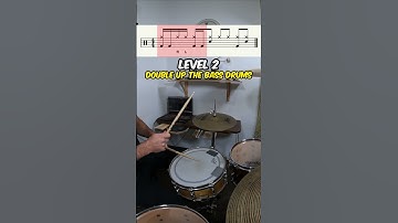🎼 HI HAT drum fill with 3 levels of difficulty. Beginner Drum Lesson #shorts #drumlessons #drumfill
