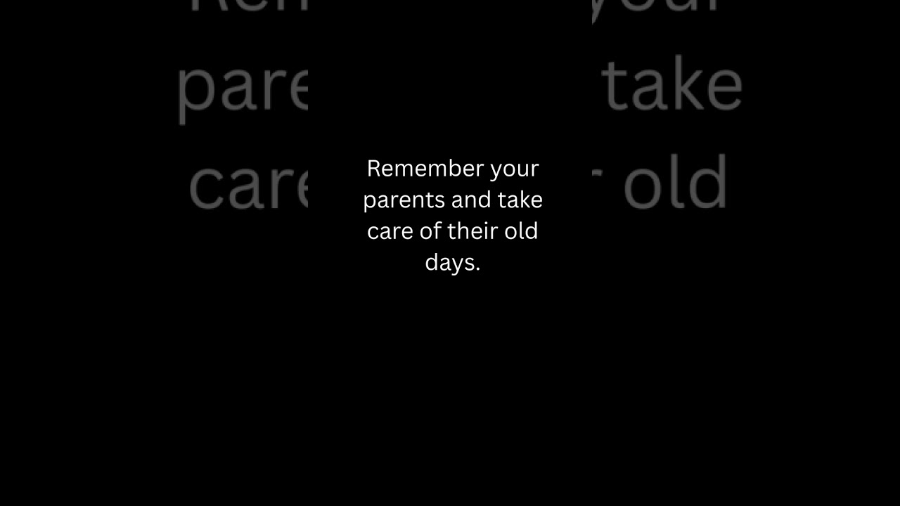 Remember your parents