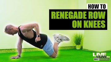 How To Do An ALTERNATING BODYWEIGHT RENEGADE ROW ON KNEES | Exercise Demonstration Video and Guide