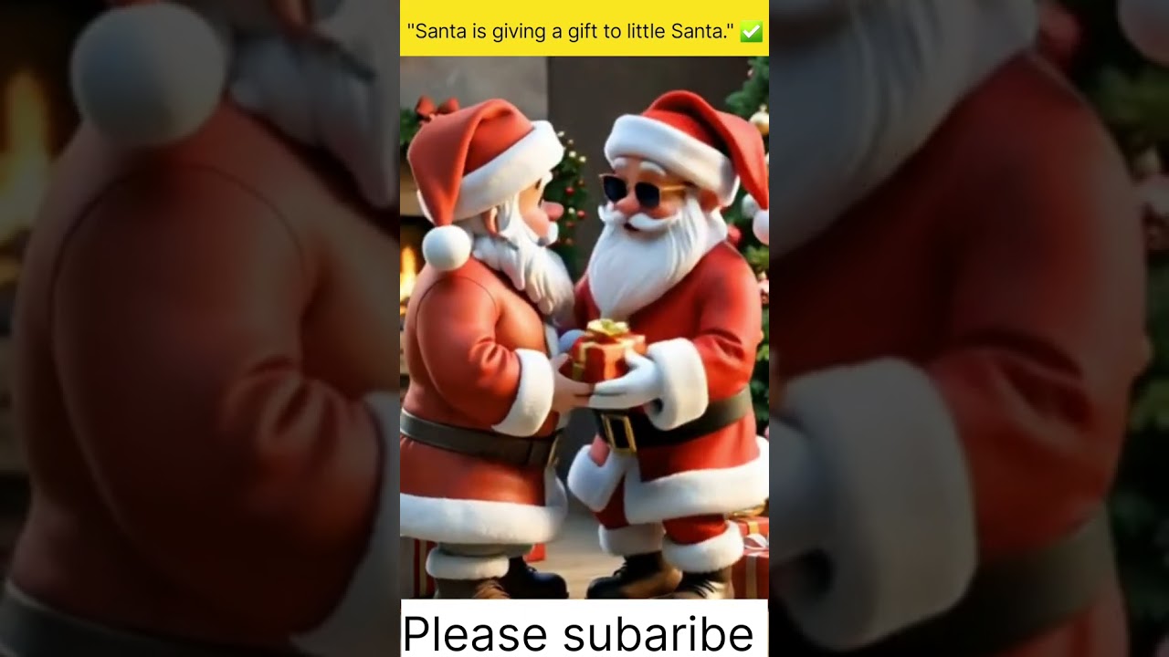 😍"Santa is giving a gift to little Santa." ✅ |please support me guys please subsribe to my channel🙏