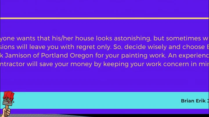 Brian Erik Jamison Portland Painting Interior Walls