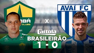 CUIABÁ 1 x 0 AVAÍ Brasileirão Série A 2022 + Parciais Cartola FC 34ª Rodada | Narração