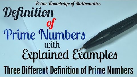 Prime Numbers||Definition With Examples||Mathematics