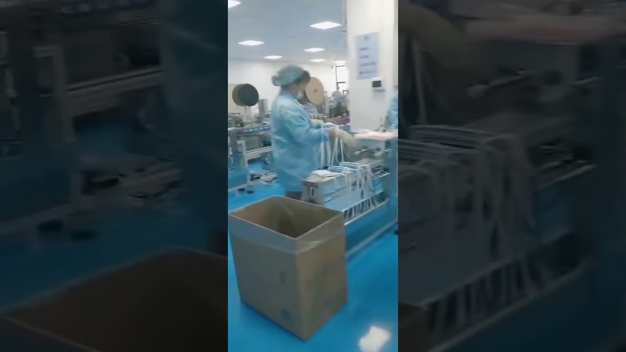 Tie by leading mask produce, aseptic production for the people safety