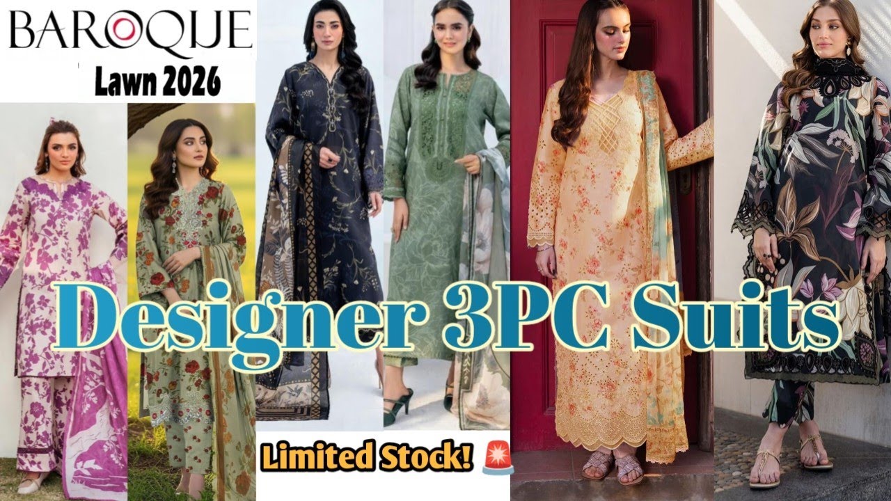 New Baroque Luxury Lawn 2026 | Summer 3PC Designer Collection #baroque #luxurylawn #fashion 