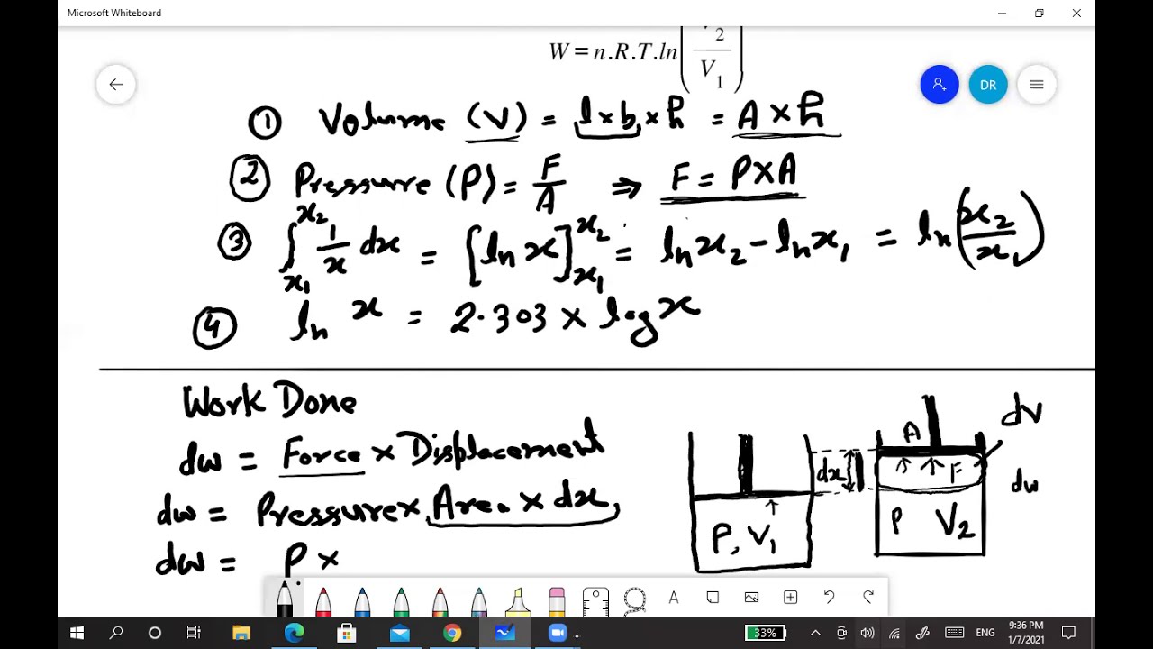 Work Done In Isothermal Process W Nrt Ln V2 V1 Derivation In Hindi Easy Method Youtube Work Done In Isothermal Process W Nrt Ln V2 V1 Derivation In Hindi Easy Method Youtube