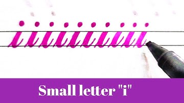 Small letter "i" in Copperplate, Flourish style writing. Calligraphy ✒️. Improve handwriting.