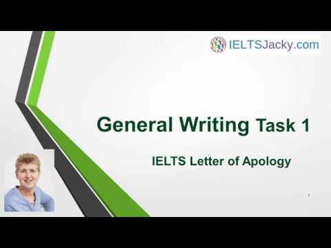 一般的なライティングタスク1-IELTSの謝罪の手紙