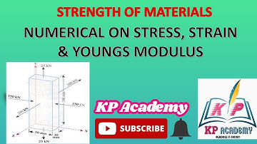 NUMERICAL ON STRESS, STRAIN & MODULUS OF ELASTICITY | STRENGTH OF MATERIALS |SOM FOR GATE, IES, ESE