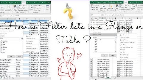 Filter data in a range or table using Microsoft Excel