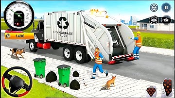 Garbage Trash Truck Simulator 3D - City Road Garbage Dumper Truck Driver - Android GamePlay