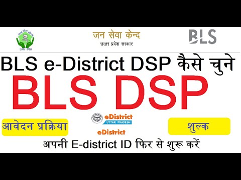 UP E-District DSP  ,BLS CSC UP कम्पनी की DSP कैसें आवेदन करें Edistrict UP ID फिर से शुरू करें  Newz