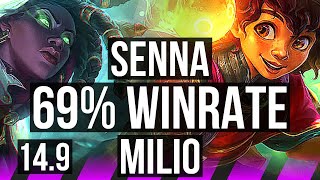SENNA & Kalista vs MILIO & Zeri (SUP) | 69% winrate, 41k DMG, 8/4/15 | EUW Grandmaster | 14.9
