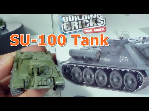 SU-100 탱크, 4D Building Bricks 프라모델 미니 조립 완구 Tank 조립기