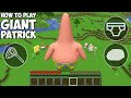 HOW TO PLAY GIANT PATRICK in Minecraft! SPONGEBOB SQUAREPANTS in BIKINI BOTTOM Animation!