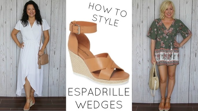 How to wear: Midi stripe dress and lace-up espadrille wedges - Style with  Nihan