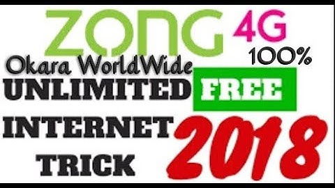 Zong Internet 90 GB Internet Only Rs 200 Working 2018 Trick