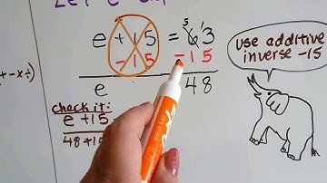 Algebra I #3.1b, Solving with the Addition Property of Equality