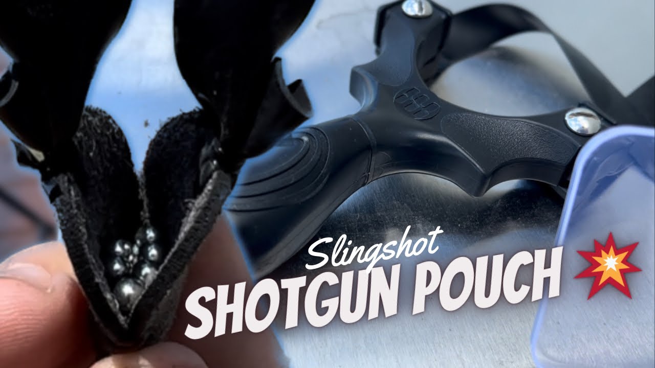 Shotgun Shot Slingshot pouch from TEMU YouTube
