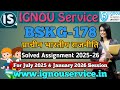 IGNOU BSKG-178 Solved Assignment 2025-26 For July 2025 and January 2026 Sessions