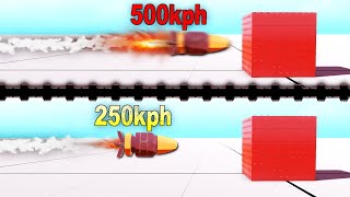 Do Faster Rockets Do More Damage? And Other Rocket Tests