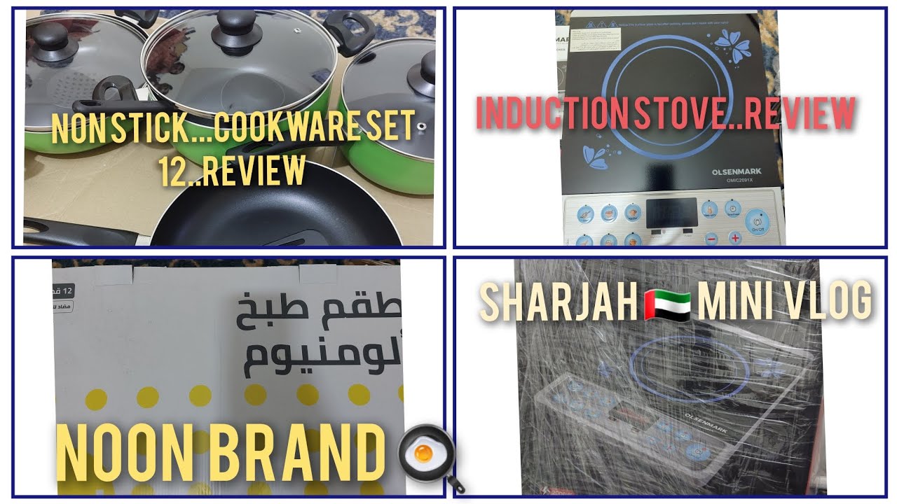 👉🍳 Noon  Brand🇦🇪Non stick cookware Review👌And New  Induction stove Review 🇦🇪  pls subscribe 👈