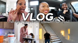 VLOG: Anniversary Date Night, Chill Weekend at Home & Stair Renovation Updates!