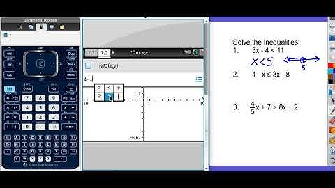 Solving Inequalities with the Nspire