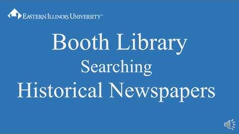 Searching Historical Newspapers