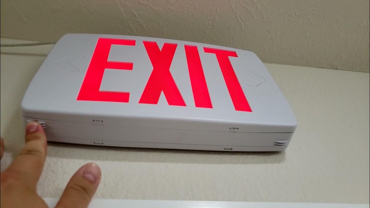 Emergency Lights and Exit Signs Test 2 New Location YouTube