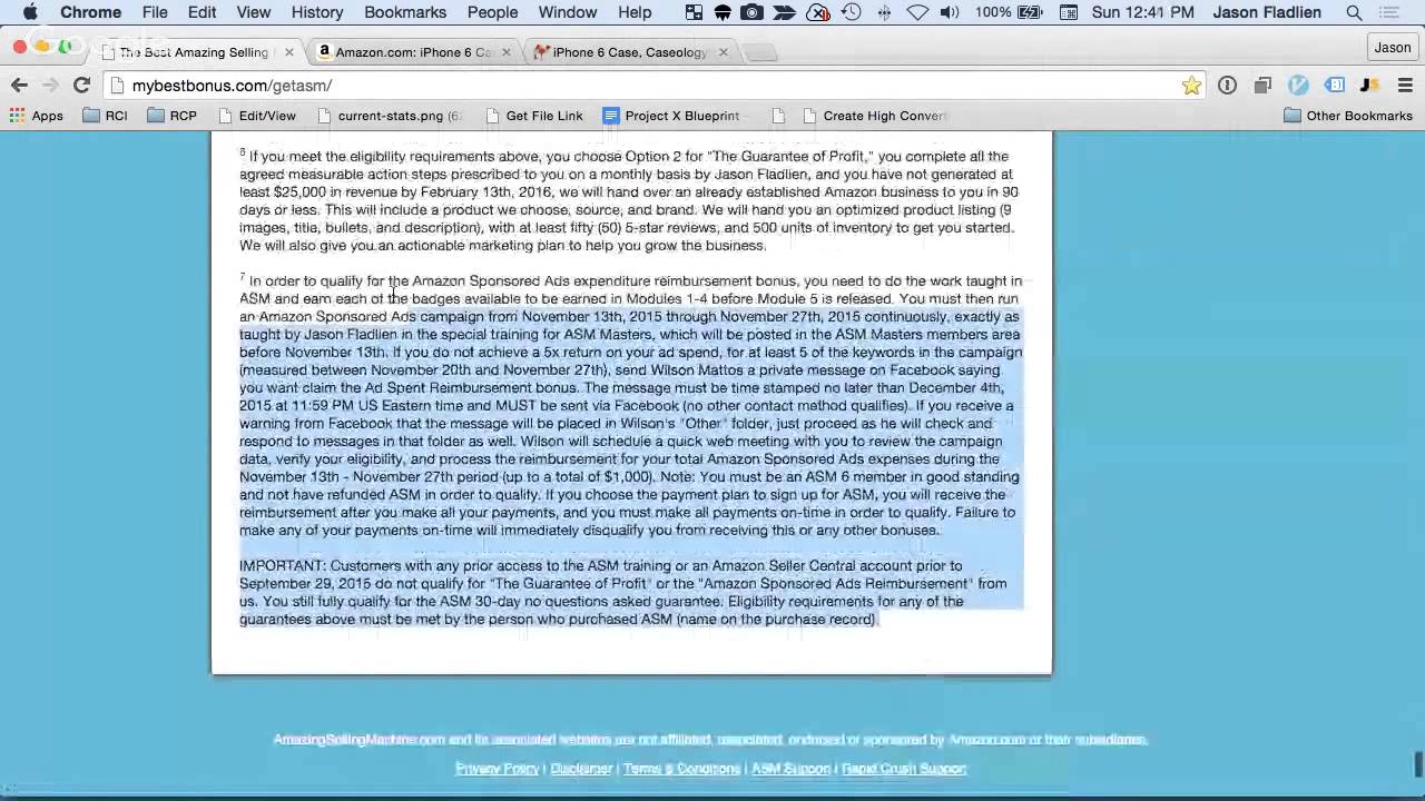 ASM6 Bonuses Feel Like a Scam - Too Much Fine Print - The Truth About Amazing Selling Machine