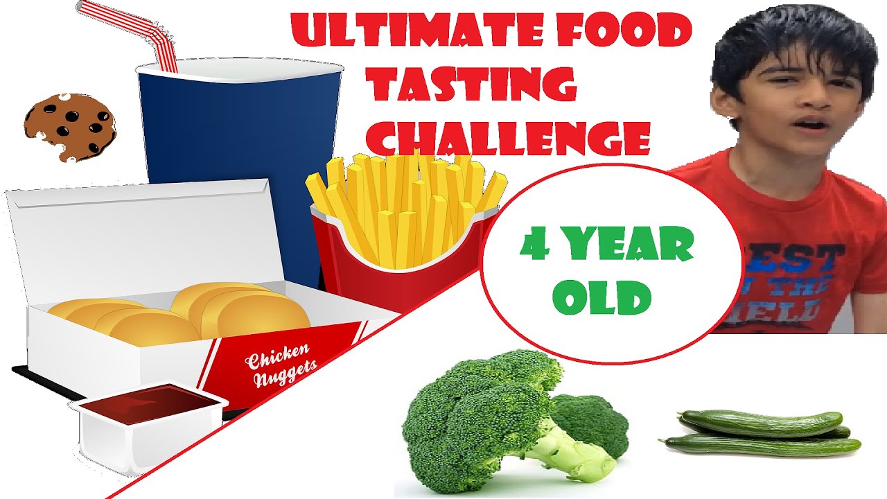 Food Tasting Challenge! 4 year old Healthy vs Junk Food ! - YouTube