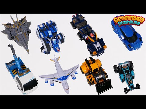 Robot Toy Learning Videos for Kids - Learn Vehicle Names with Transforming Robots!