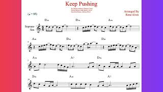 Keep Pushing - Halle Bailey. soprano sax sheet music