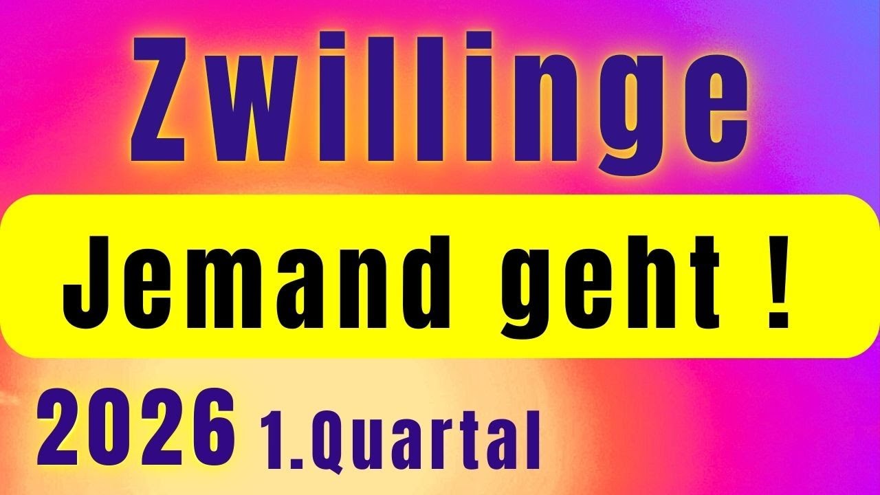 ZWILLINGE ♊️ KRASS‼️JEMAND GEHT‼️ Januar, Februar, März  2026 | Orakel | Tarot