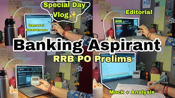 RRB PO Prelims Few Days Left 📚 | My Study Vlog + Special Day ✨#rrb #banking #youtube #vlog #study