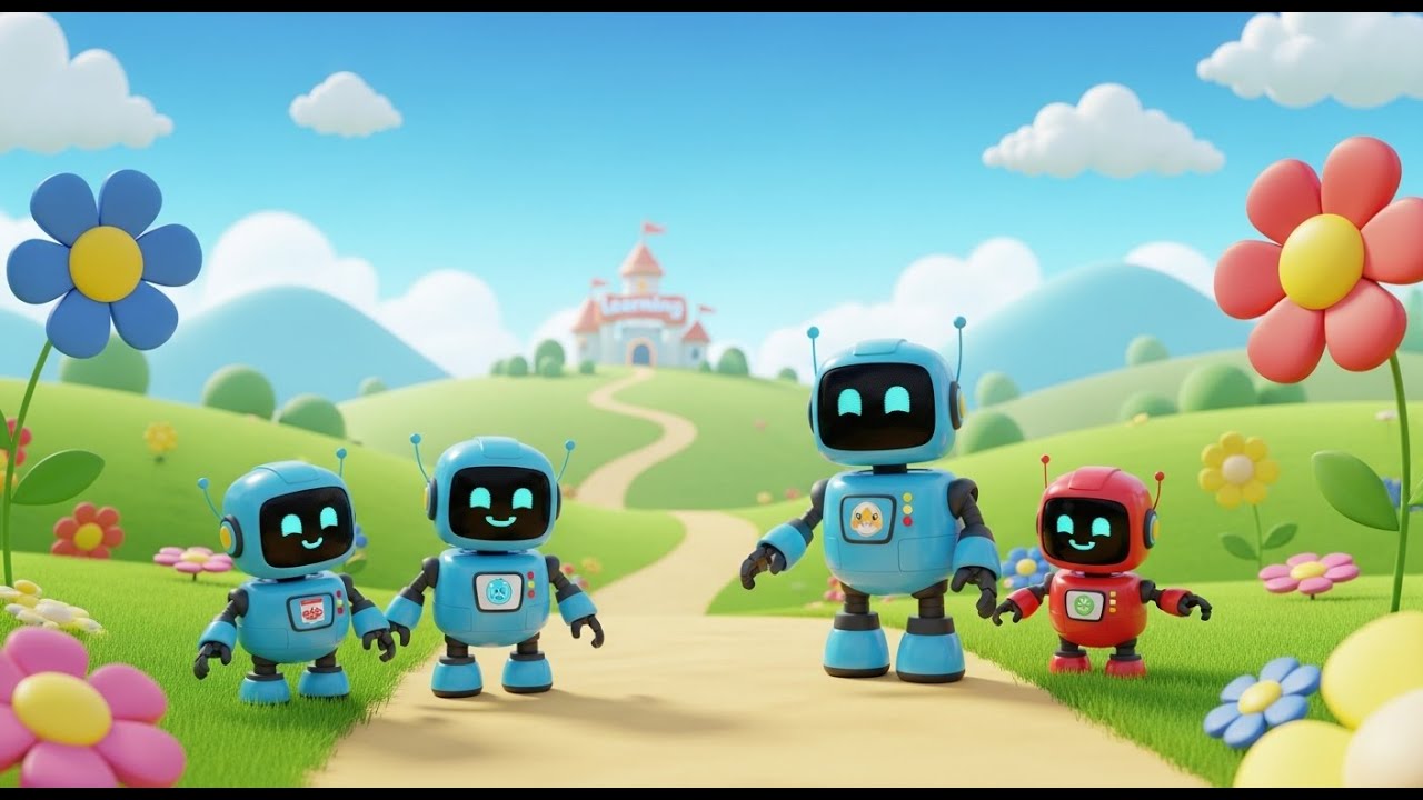 Five Little Robots 🤖 | Fun Counting & Learning Song for Kids | Sing Along Adventure