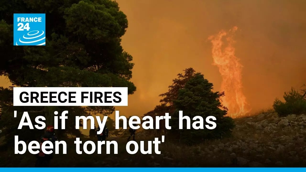 Greece's wildfires claim lives as firefighters struggle to contain flames • FRANCE 24 English
