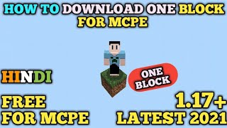 How to download Minecraft one block map in Minecraft pe 1.17+ || Hindi || mcpe || one block screenshot 4
