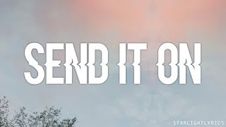 Video thumbnail of "Miley Cyrus, Jonas Brothers, Selena Gomez, Demi Lovato - Send It On (Lyric Video) HD"