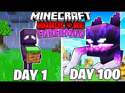 I Survived 100 DAYS as an ENDERMAN in HARDCORE Minecraft!