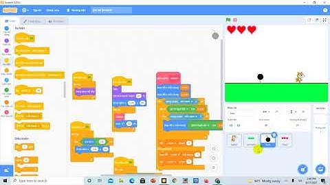 Cách làm game mèo né bom trên scratch p2