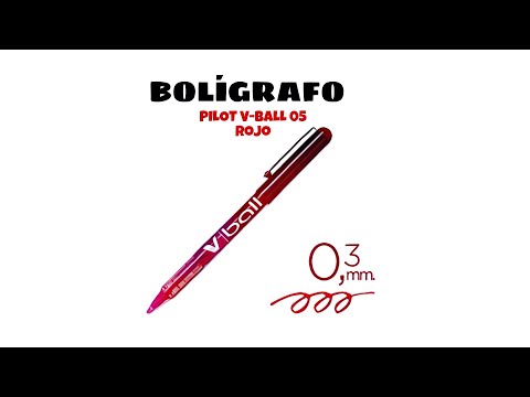 Video de Boligrafo Pilot V-Ball 05  Rojo