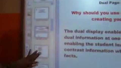 Using Dual Page Displays in SMART Notebook Software