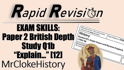 GCSE History Exam Skills Edexcel Paper 2 Question 1 b) "Explain..." 12 marks