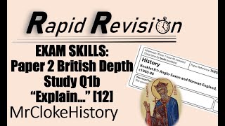 GCSE History Exam Skills Edexcel Paper 2 Question 1 b) 'Explain...' 12 marks