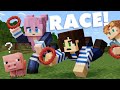 We raced to tame minecraft mobs w lizzie  joey